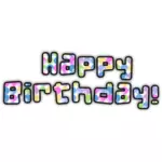'Hyvää syntymäpäivää'' typografia